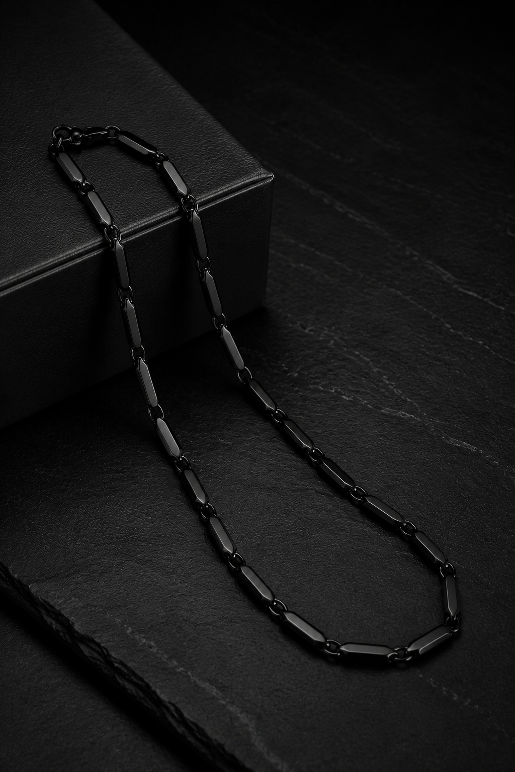 Black Link Chain Necklace